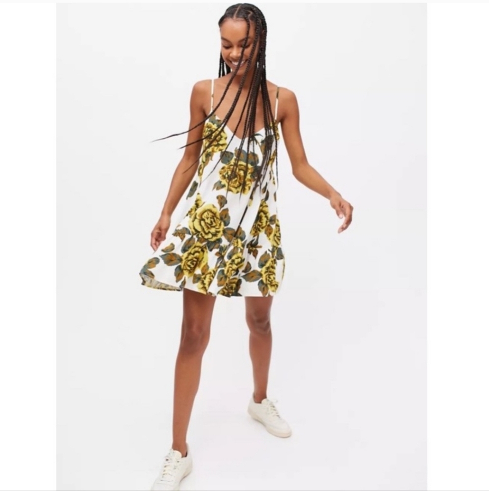 UO Tangerine Mini Frock Dress Floral Print Boho Festival SzM